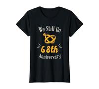 We Still Do 68th Wedding Anniversary - Married 68 Years Ago Value Graphic T-Shirt, Women, Black, M