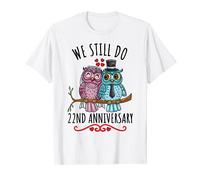 We Still Do Owl Couple Wedding 22nd Anniversary T-Shirt