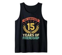 We Survived 15 Years Of Friendship Day BestFriend BFF Tank Top