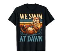We Swim At Dawn River Otter Water Value Graphic T-Shirt