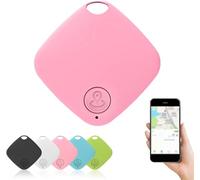 We-Tag Mini Tracker,Bluetooth Pet Wireless Tracker,Real-Time Keys Finder And Item Locator,Mini Intelligent Bluetooth Trackers, Portable Dogs Cats Gps Locator, For Pet, Keys, Suitcase,Pink