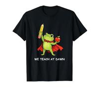 We Teach at Dawn Funny Teacher Frog Back to School Men Women Value Graphic T-Shirt