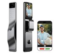 We Technology 3D Face Recognition Smart Door Lock, WiFi Door Locks with Camera, Video Doorbell, Fingerprint, Passcodes, IC Card, Keyless Smart Mortise Lock for front door, Use Tuya APP