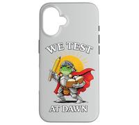 We Test At Dawn Epic Frog Knight Test Day Coordinator Case for iPhone 16