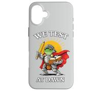 We Test At Dawn Epic Frog Knight Test Day Coordinator Case for iPhone 16 Plus