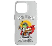 We Test At Dawn Epic Frog Knight Test Day Coordinator Case for iPhone 16 Pro