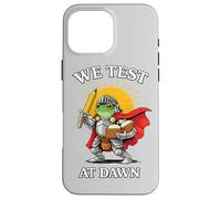 We Test At Dawn Epic Frog Knight Test Day Coordinator Case for iPhone 16 Pro Max