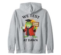 We Test At Dawn Exams Frog Test Day Coordinator Zip Hoodie
