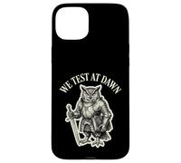 We Test At Dawn Funny Owl Knight QA Tester Exam Graphic Case for iPhone 15 Plus
