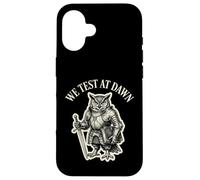 We Test At Dawn Funny Owl Knight QA Tester Exam Graphic Case for iPhone 16