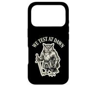 We Test At Dawn Funny Owl Knight QA Tester Exam Graphic Case for iPhone 17 Pro