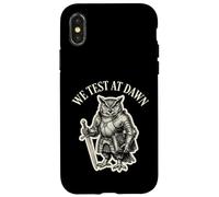 We Test At Dawn Funny Owl Knight QA Tester Exam Graphic Case for iPhone X/XS