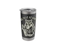 We Test At Dawn Funny Owl Knight QA Tester Exam Graphic Stainless Steel Insulated Tumbler