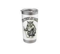 We Test At Dawn Funny Owl Knight QA Tester Exam Graphic Stainless Steel Insulated Tumbler