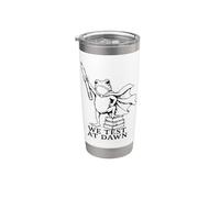 We Test At Dawn Meme Frog Teacher Stainless Steel Insulated Tumbler