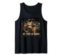 We Test At Dawn Meme Student Final Exam Frog Tank Top