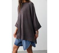 We The Free All Here Oversized Sweatshirt at Free People in Washed Black, Size: XS/S - female