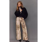 We The Free Alter Ego Wide-Leg Printed Jeans at Free People in Snow Leopard, Size: 25 - female