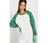 We The Free Amsterdam Pullover at Free People in Turquoise Combo, Size: Medium - female