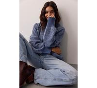 We The Free As If Crew Neck Pullover at Free People in Sapphire, Size: Medium - female