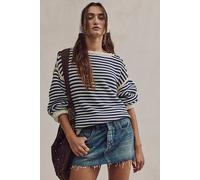 We The Free Asher Pullover at Free People in White Combo, Size: Small - female