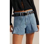 We The Free Ashland Pleated Shorts at Free People in Harbor, Size: Medium - female