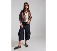 We The Free Ashton Crop Pull-On Cargo Pants at Free People in Washed Black, Size: XS - female