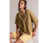 We The Free Aspen Henley Tee at Free People in Dill Seed, Size: XS - female