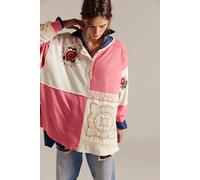 We The Free Attic Craft Polo at Free People in Tea Rose Combo, Size: Small - female