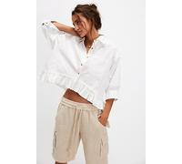 We The Free Bailey Solid Shirt at Free People in Clean Ivory, Size: Large - female