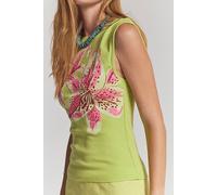 We The Free Ballad Reversible Lily Printed Tank Top at Free People in Lime, Size: Medium - female