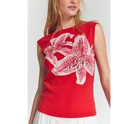 We The Free Ballad Reversible Lily Printed Tank Top at Free People in Red, Size: Medium - female