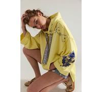 We The Free Bejeweled Pullover at Free People in Yellow Combo, Size: Small - female