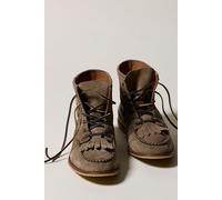 We The Free Benny Boat Shoe Boots Shoe at Free People in Grey Taupe Oiled Suede, Size: US 7 - female