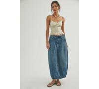 We The Free Bittersweet Denim Maxi Skirt at Free People in Keepsake Blue, Size: 25 - female