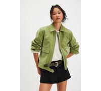 We The Free Blair Vegan Suede Jacket at Free People in Going Green, Size: XS - female
