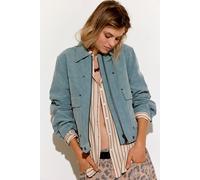 We The Free Blair Vegan Suede Jacket at Free People in Steel Sea, Size: Large - female