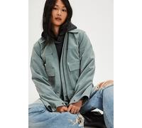 We The Free Blair Vegan Suede Jacket at Free People in Steel Sea, Size: Medium - female