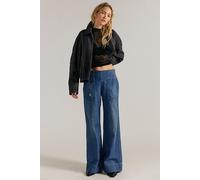 We The Free Breezy Denim Pull-On Lightweight Jeans at Free People in Cobalt, Size: Large - female