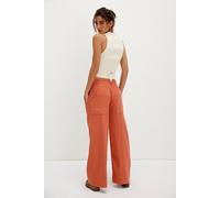 We The Free Breezy Denim Pull-On Lightweight Jeans at Free People in Red Mango, Size: Large - female