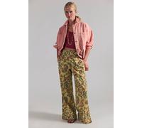 We The Free Breezy Printed Denim Pull-On Lightweight Jeans at Free People in Candied Ginger, Size: Large - female