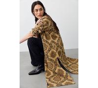 We The Free Brick Lane Jacquard Maxi Shirt Jacket Top at Free People in Neutral Combo, Size: Small - female
