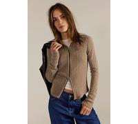 We The Free Brunch Girl Zip-Up at Free People in Dusted Cocoa, Size: Medium - female