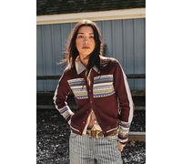 We The Free By The Fire Cardi at Free People in Burgundy Combo, Size: Large - female