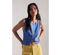 We The Free By The Sea Linen Tank Top at Free People in Harbour, Size: Medium - female