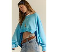 We The Free Camden Cropped Sweatshirt at Free People in Splish Splash, Size: XL - female