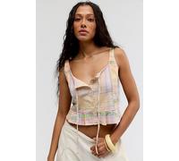 We The Free Carousel Top at Free People in Washed Ivory Combo, Size: Large - female