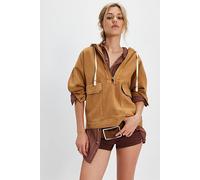 We The Free Casey Canvas Pullover at Free People in Hot Honey, Size: Large - female