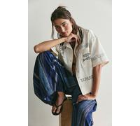 We The Free Castaway Camp Embroidered Button-Down Top at Free People in Sugar Swizzle, Size: Medium - female