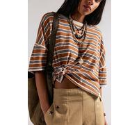 We The Free Clean Rugby Tee at Free People in Almond Combo, Size: Medium - female